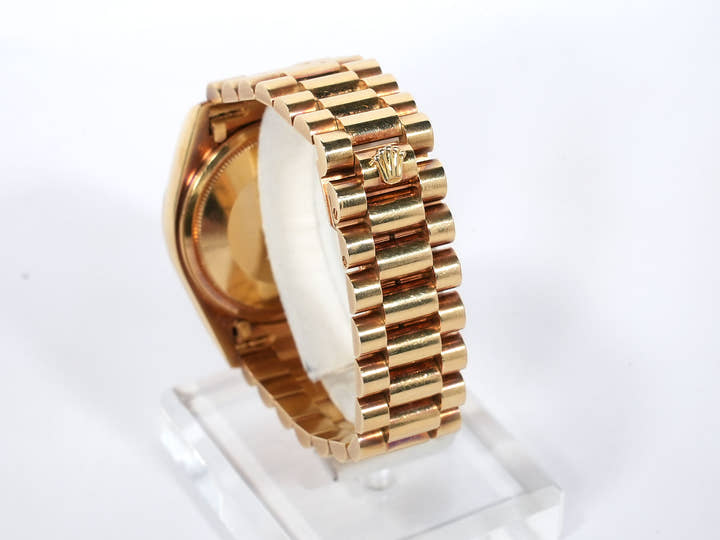 ロレックス デイデイト36 Ref.18038A イエローゴールド レッドグラデーション文字盤 プレジデントブレスレット 中古 2h54gu7n