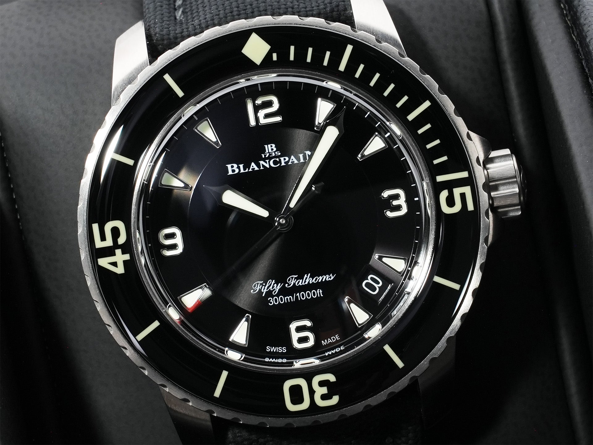 Blancpain Fifty Fathoms Ref. 5015 12B30 B52B Titanium Black Dial Excellent Condition zuhjcg38