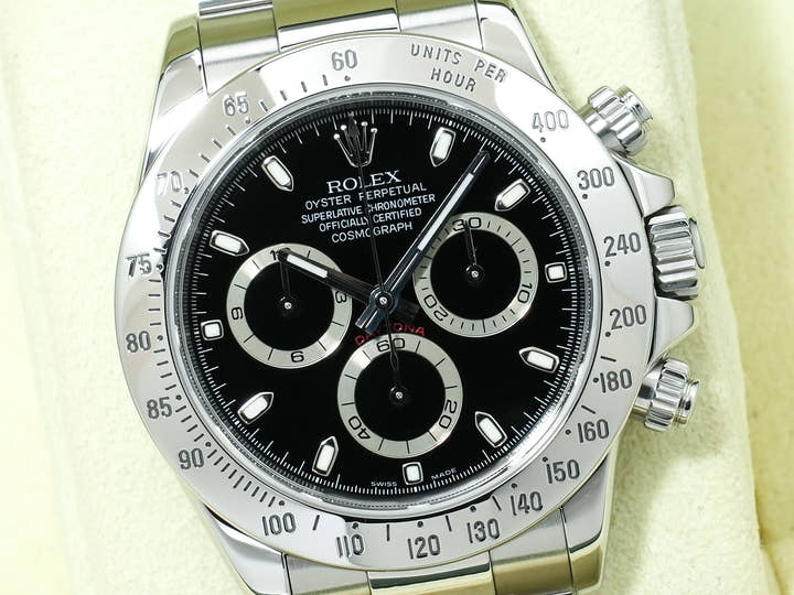 ロレックス デイトナ Ref.116520 ステンレススチール ブラック文字盤 美品 baq75rb2
