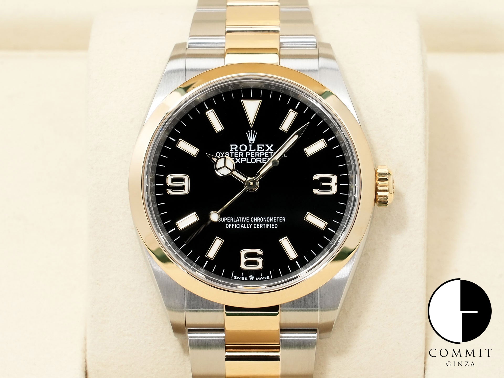 ROLEX Explorer 36 Ref. 124273 Stainless Steel/Yellow Gold Black Dial Oyster Bracelet Excellent Condition 6or936z4