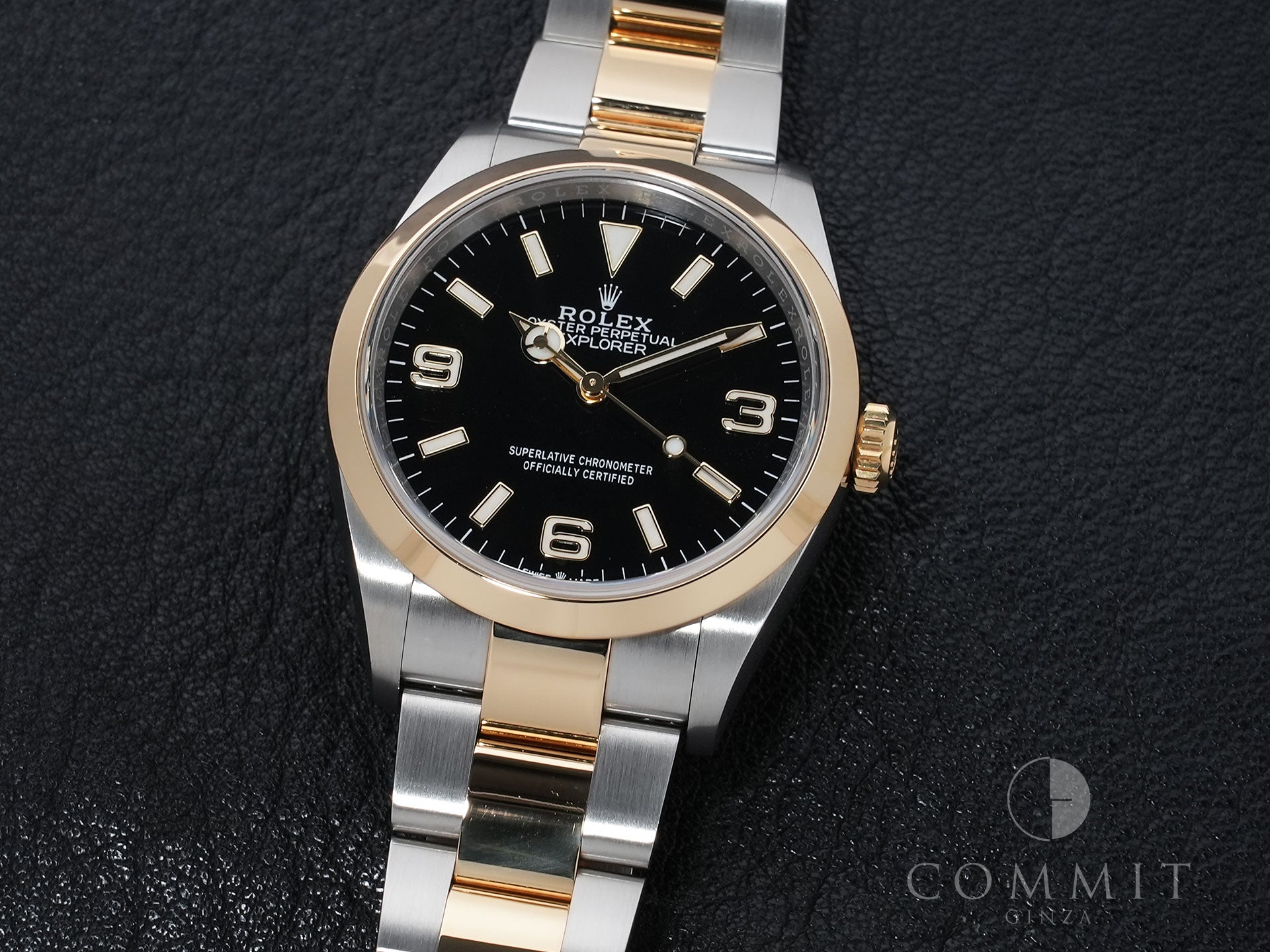 ROLEX Explorer 36 Ref. 124273 Stainless Steel/Yellow Gold Black Dial Oyster Bracelet Excellent Condition 6or936z4