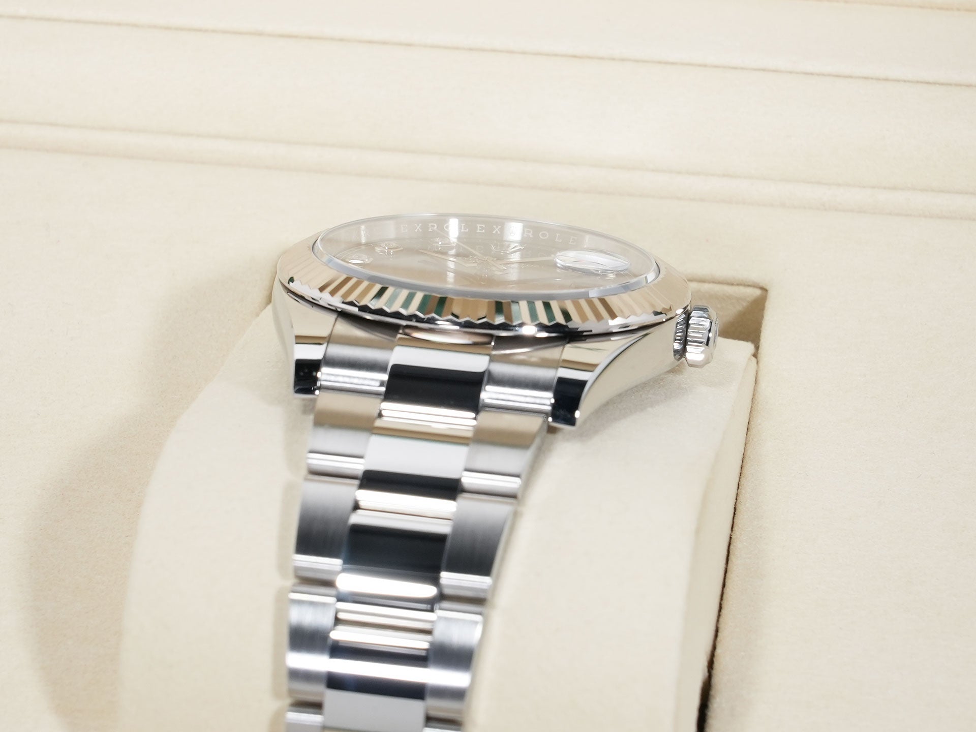 ROLEX Datejust 41 Ref.126334G Stainless Steel/White Gold Bright Blue Dial Oyster Bracelet Excellent Condition j5ywsbqt