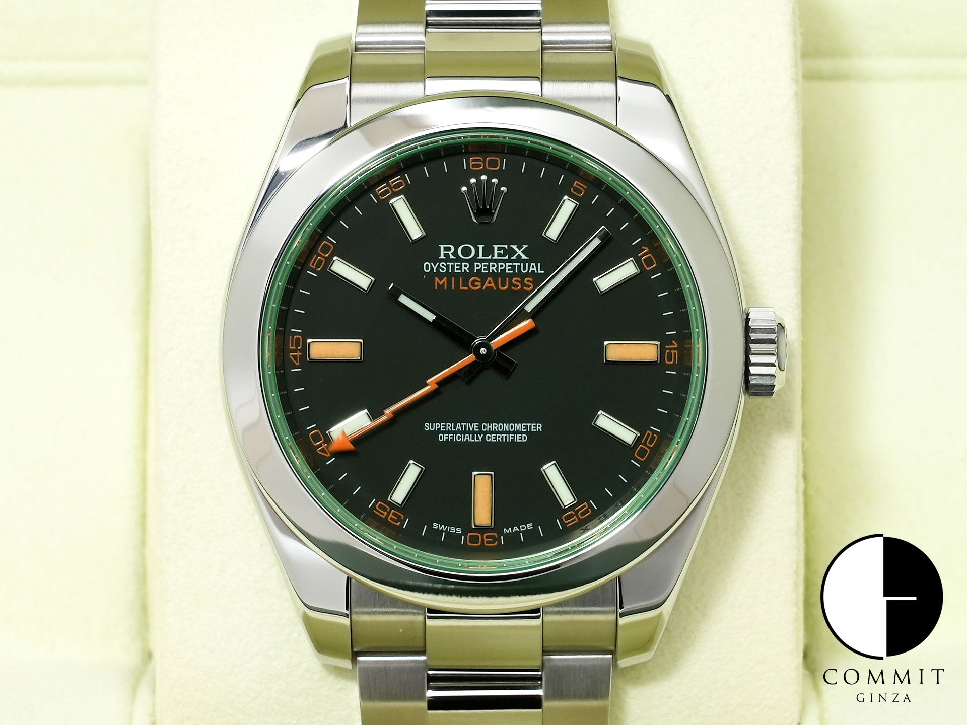 Rolex Milgauss Ref.116400GV Stainless Steel Black Dial Excellent Condition 478ce3ra