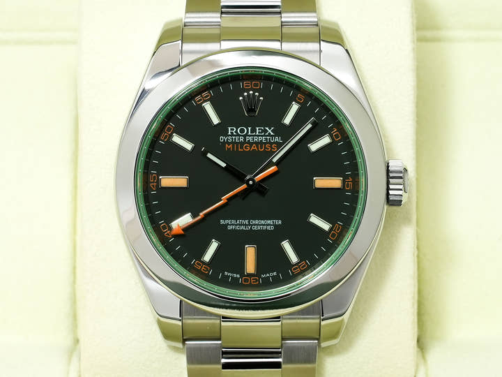 Rolex Milgauss Ref.116400GV Stainless Steel Black Dial Excellent Condition 478ce3ra