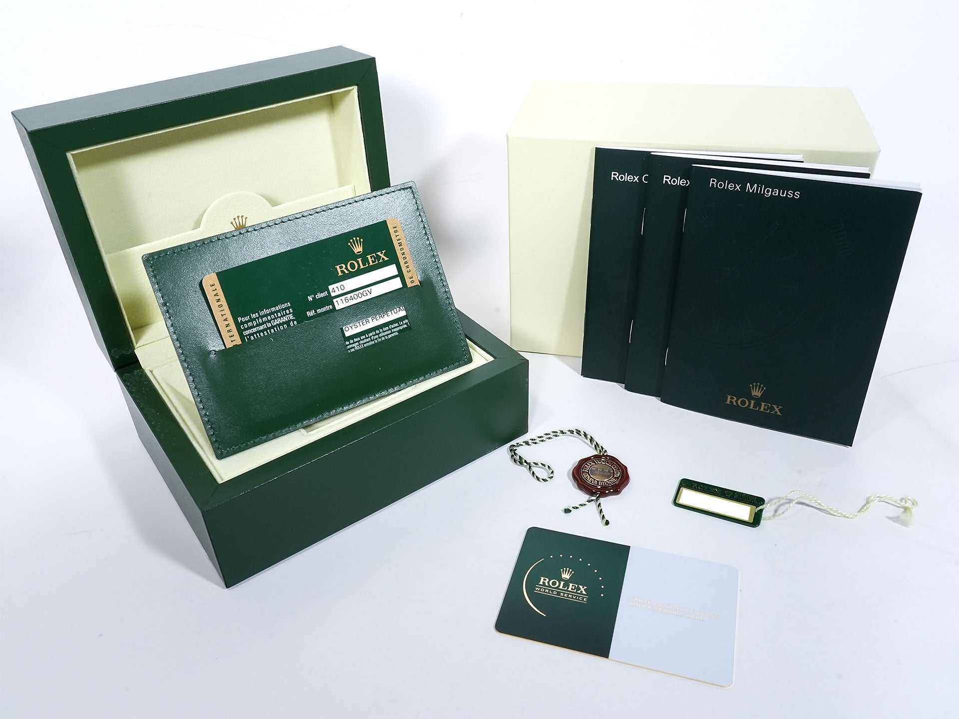 Rolex Milgauss Ref.116400GV Stainless Steel Black Dial Excellent Condition 478ce3ra