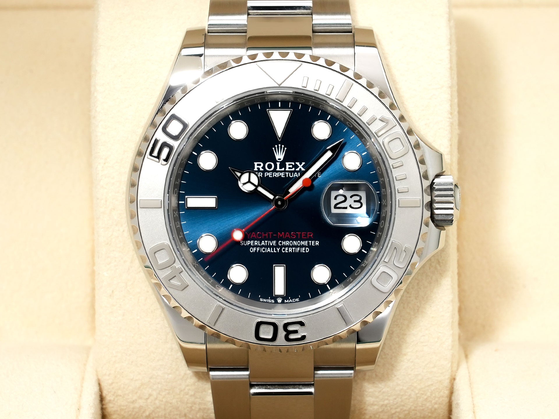Rolex Yacht-Master 40 Ref. 126622 Stainless Steel/Platinum Bright Blue Dial Excellent Pre-owned dzgm9u9r