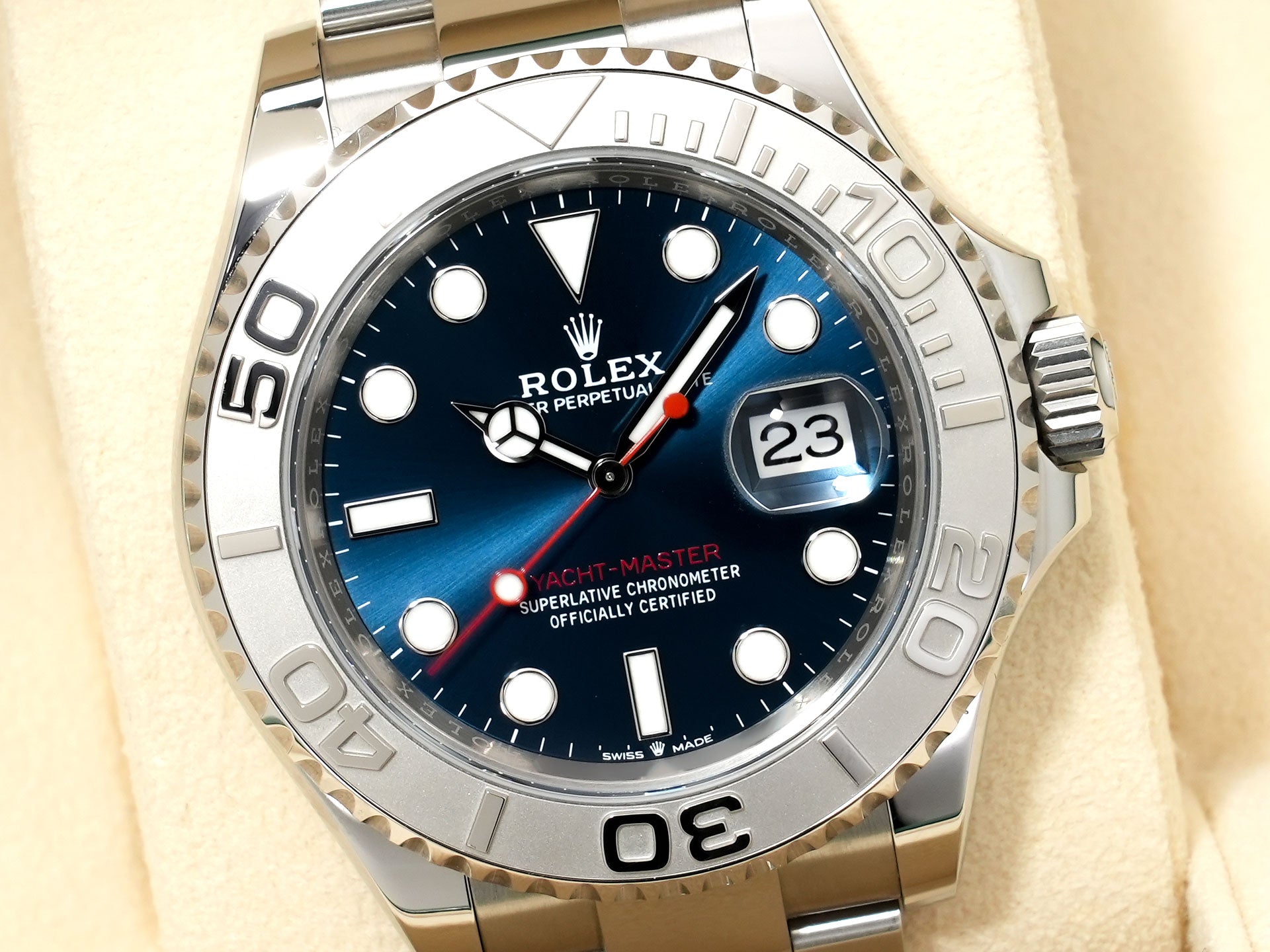 Rolex Yacht-Master 40 Ref. 126622 Stainless Steel/Platinum Bright Blue Dial Excellent Pre-owned dzgm9u9r