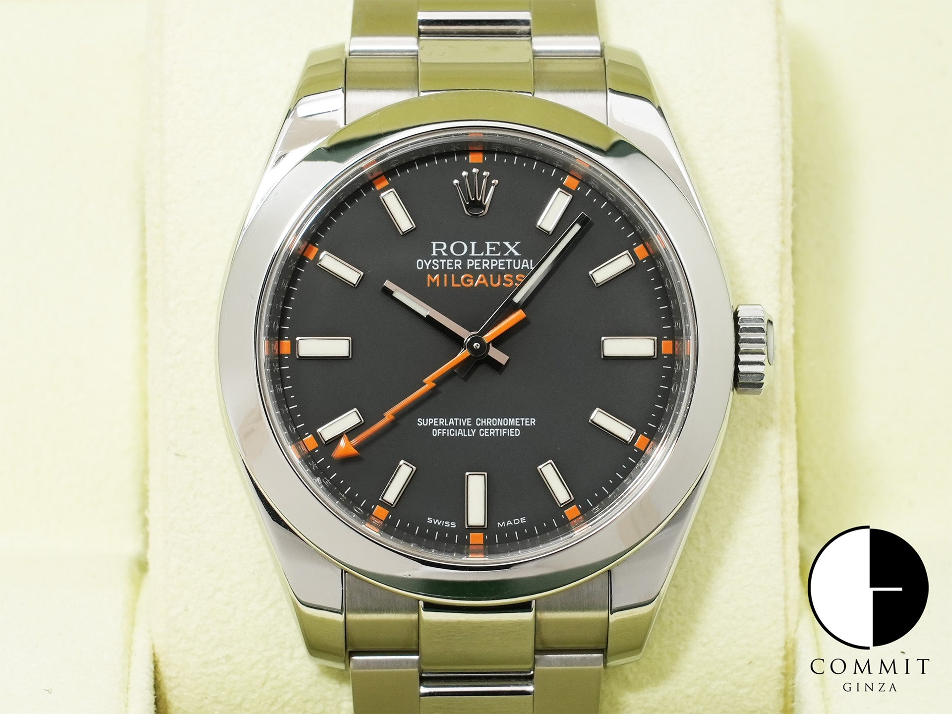 Rolex Milgauss Ref.116400 Stainless Steel Black Dial Used e6wsdpmy
