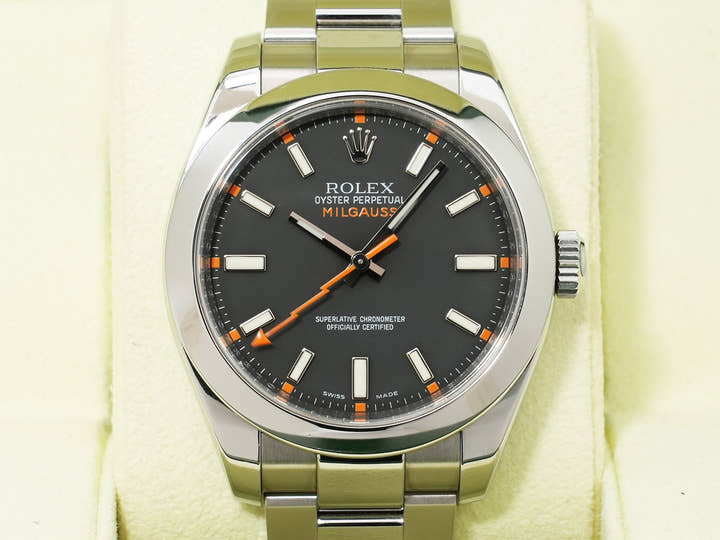Rolex Milgauss Ref.116400 Stainless Steel Black Dial Used e6wsdpmy