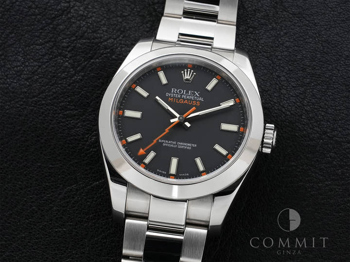 Rolex Milgauss Ref.116400 Stainless Steel Black Dial Used e6wsdpmy