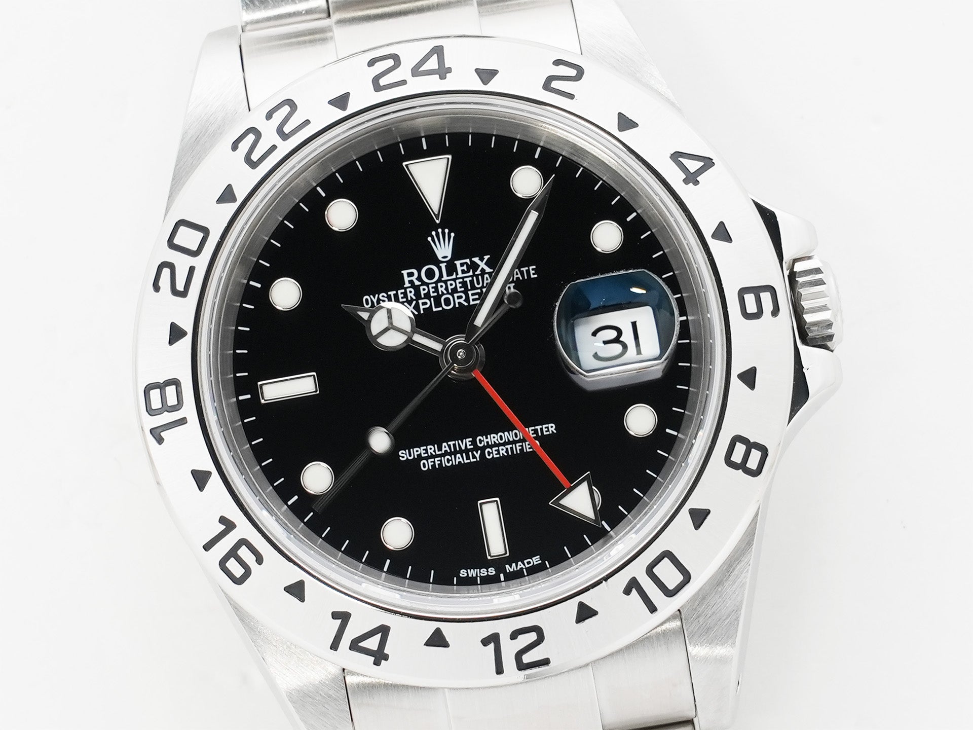Rolex Explorer II Ref. 16570 Stainless Steel Black Dial Oyster Bracelet Used zx7ih7js