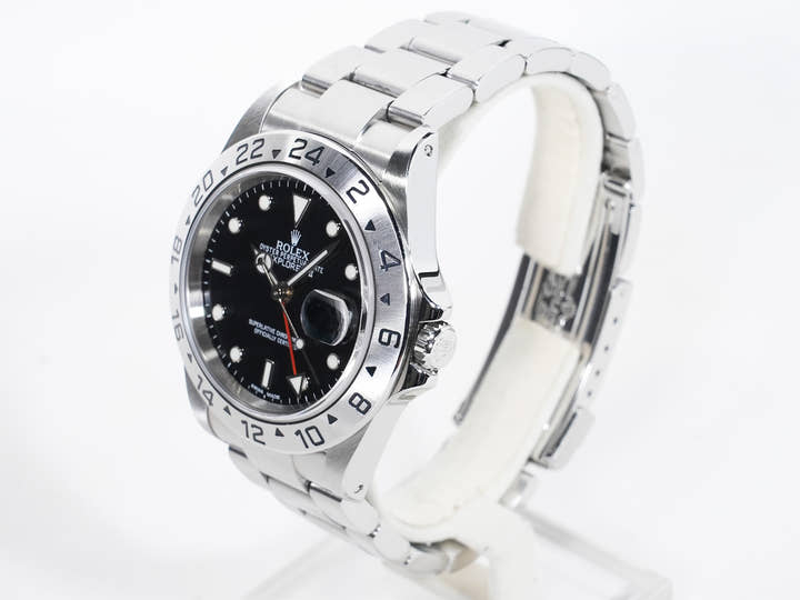 Rolex Explorer II Ref. 16570 Stainless Steel Black Dial Oyster Bracelet Used zx7ih7js