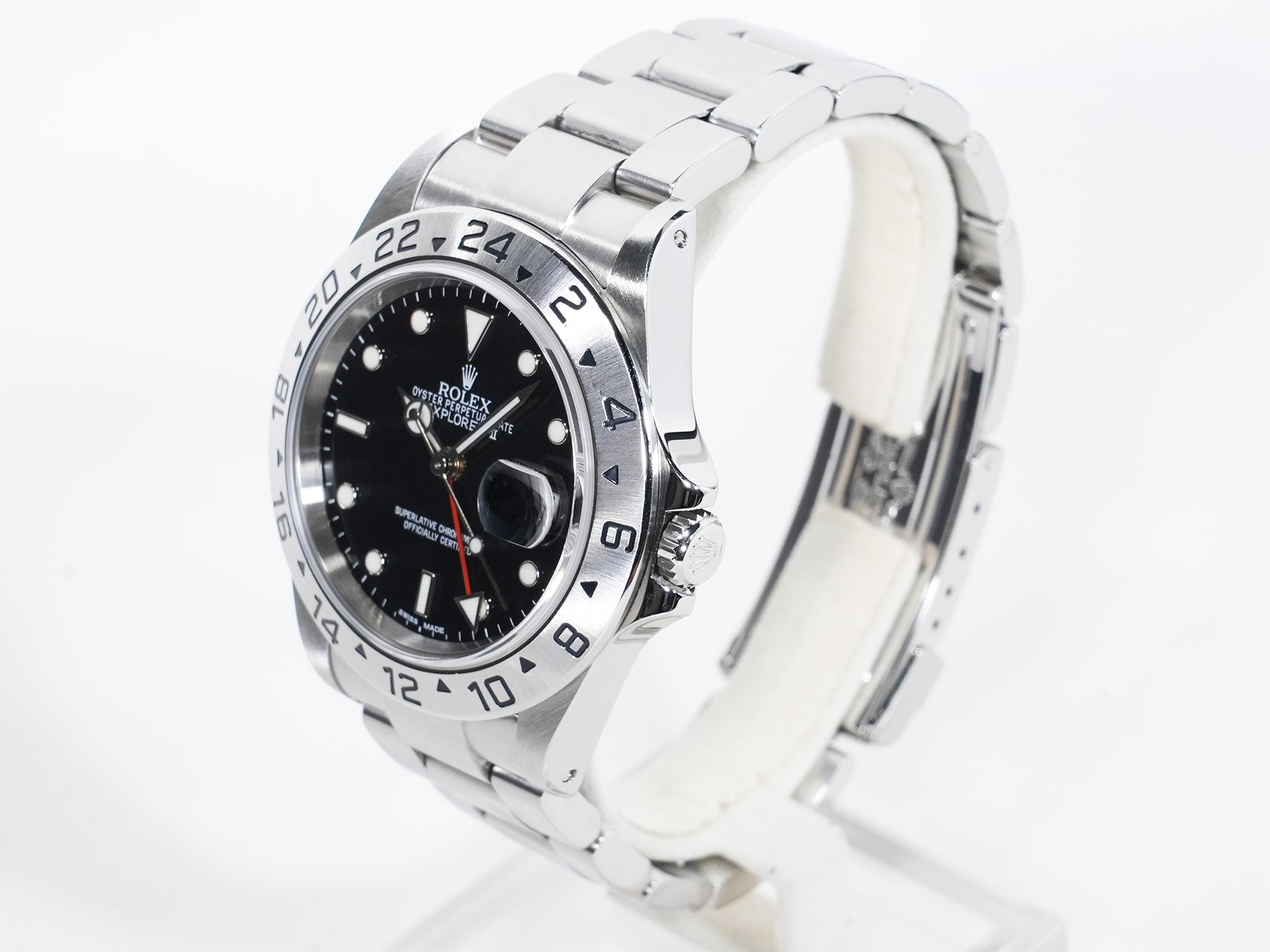 Rolex Explorer II Ref. 16570 Stainless Steel Black Dial Oyster Bracelet Used zx7ih7js