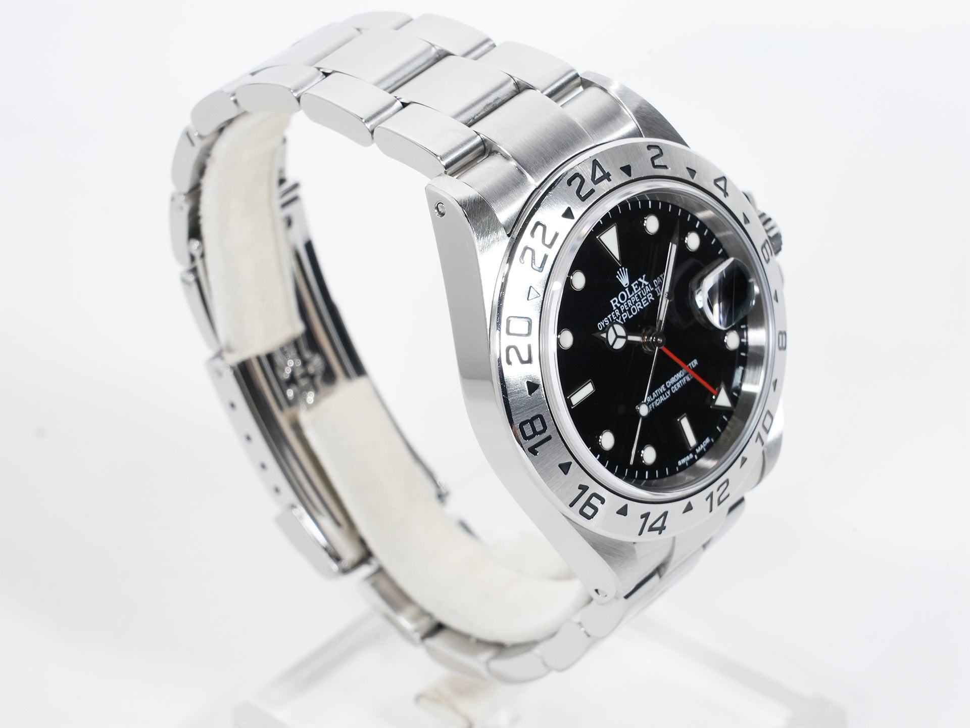 Rolex Explorer II Ref. 16570 Stainless Steel Black Dial Oyster Bracelet Used zx7ih7js