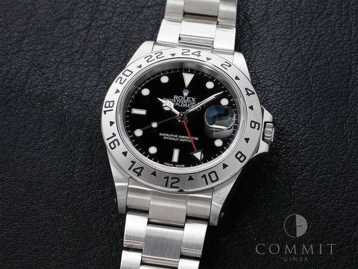 Rolex Explorer II Ref. 16570 Stainless Steel Black Dial Oyster Bracelet Used zx7ih7js