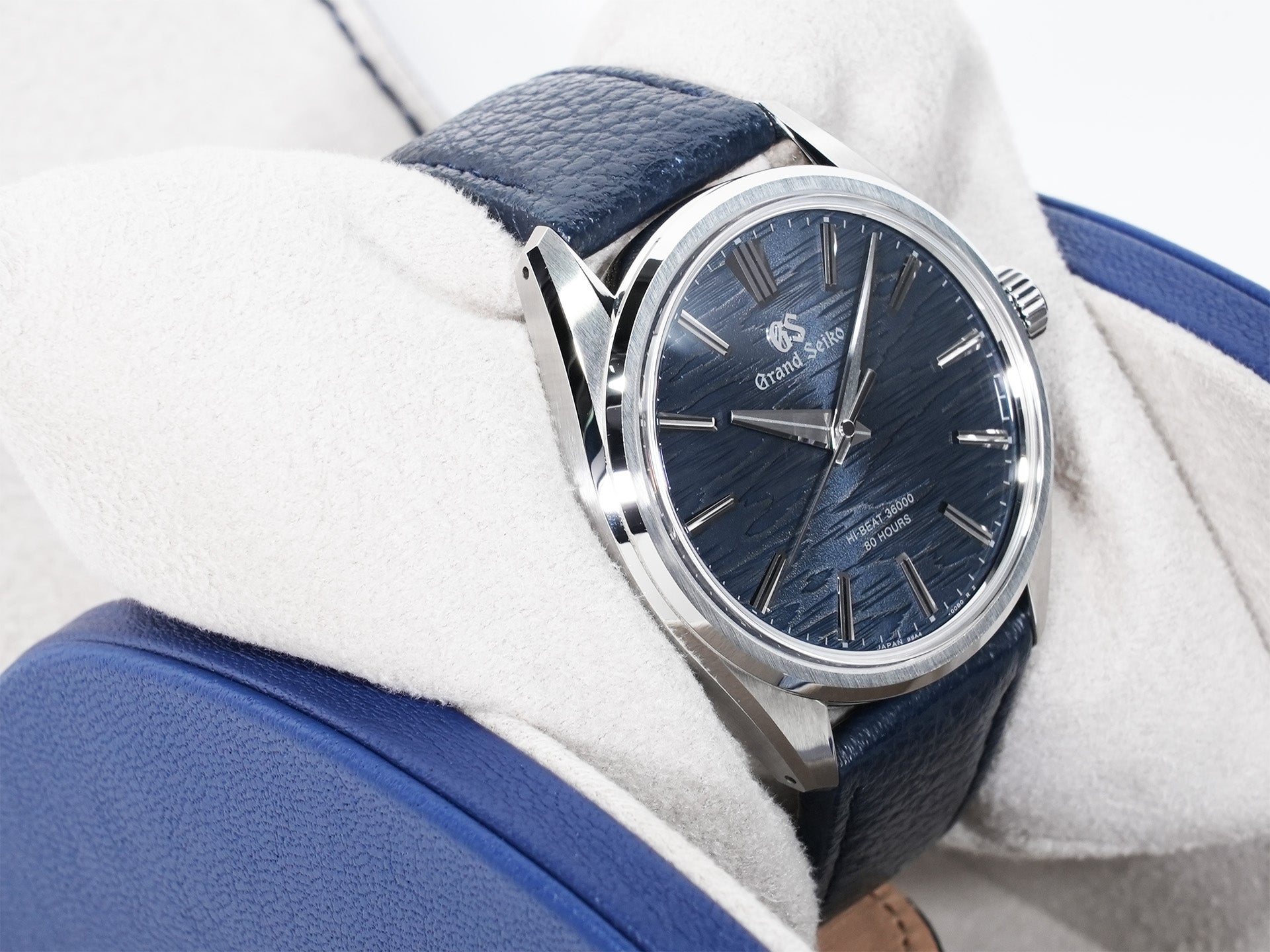 Grand Seiko Evolution 9 Collection Manual Winding Mechanical Hi-Beat 36000 Ref.SLGW007 Stainless Steel Blue Dial Pre-owned 2scrghrt
