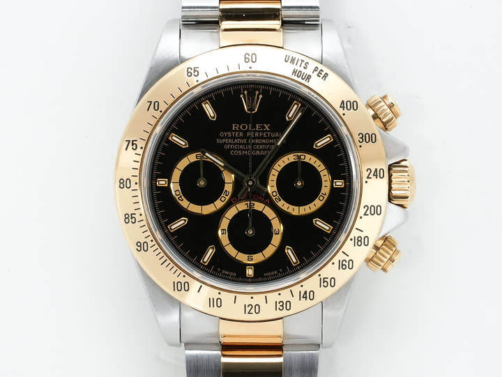 ロレックス デイトナ エルプリメロ Ref.16523 ステンレススチール/イエローゴールド ブラック文字盤 中古 nijpfcwv