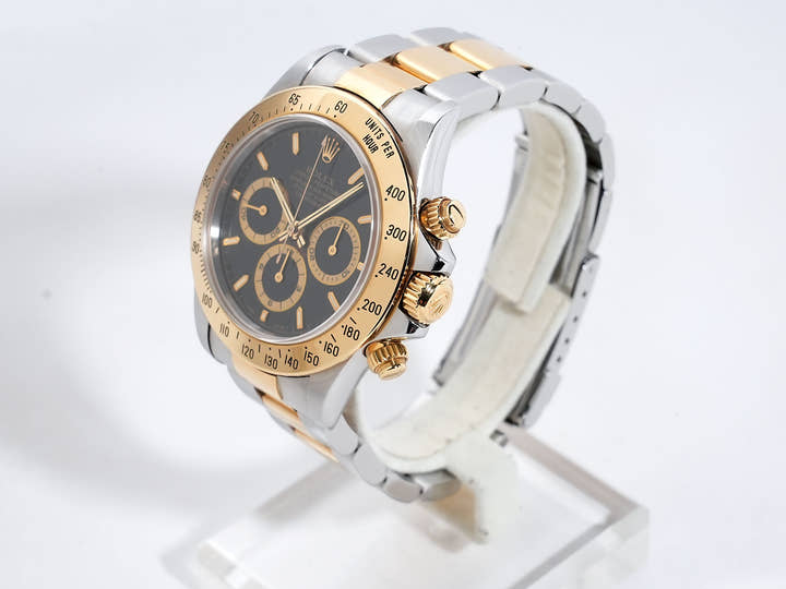 ロレックス デイトナ エルプリメロ Ref.16523 ステンレススチール/イエローゴールド ブラック文字盤 中古 nijpfcwv