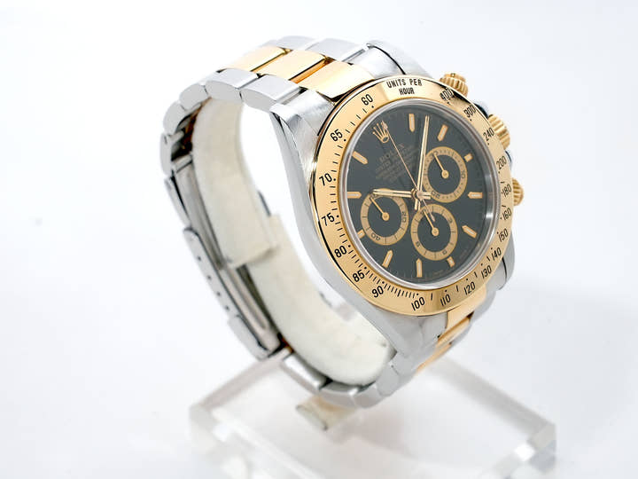 ロレックス デイトナ エルプリメロ Ref.16523 ステンレススチール/イエローゴールド ブラック文字盤 中古 nijpfcwv