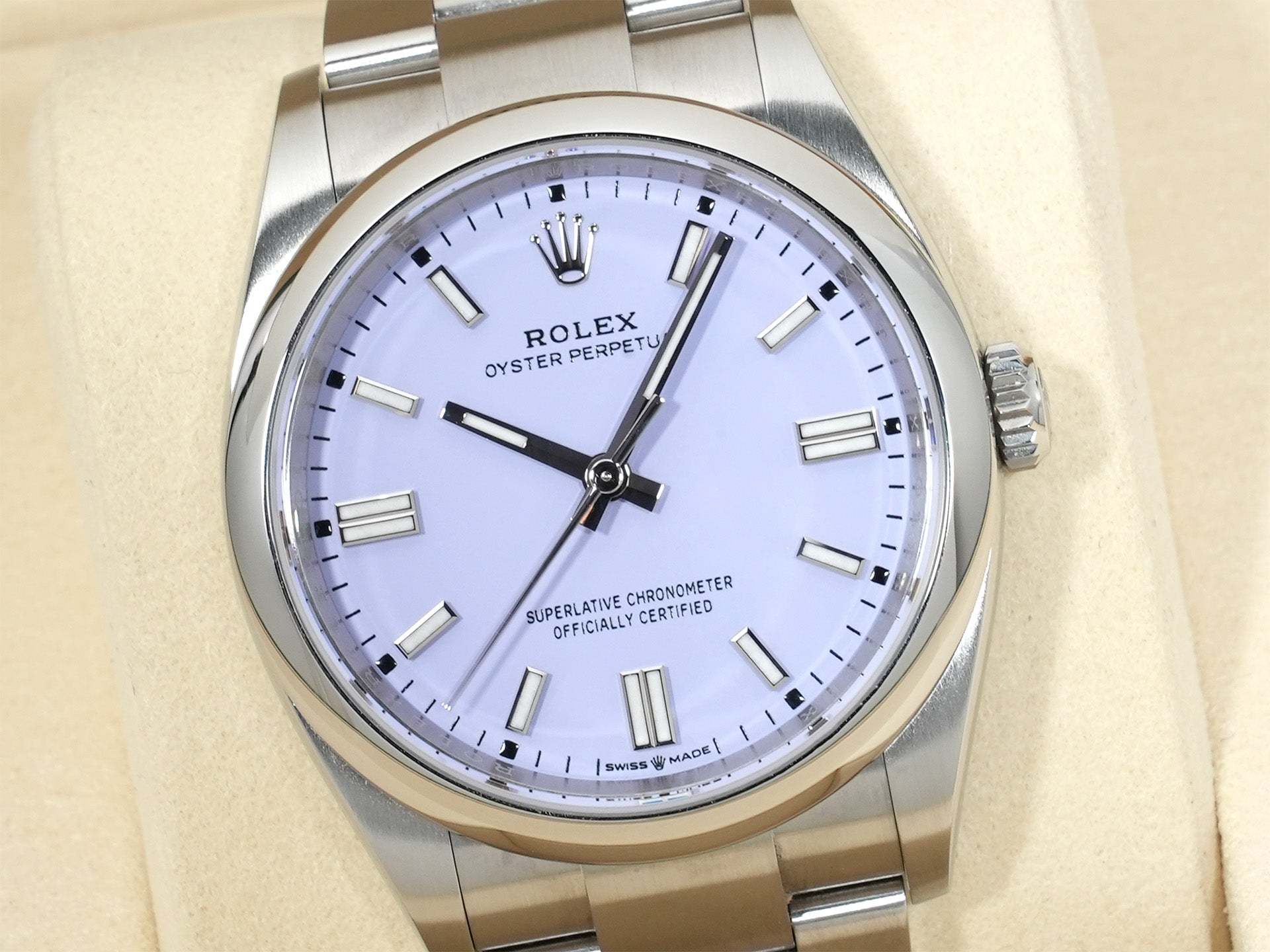ロレックス オイスターパーペチュアル36 Ref.126000 ステンレススチール ラベンダー文字盤 美中古 uypayapo