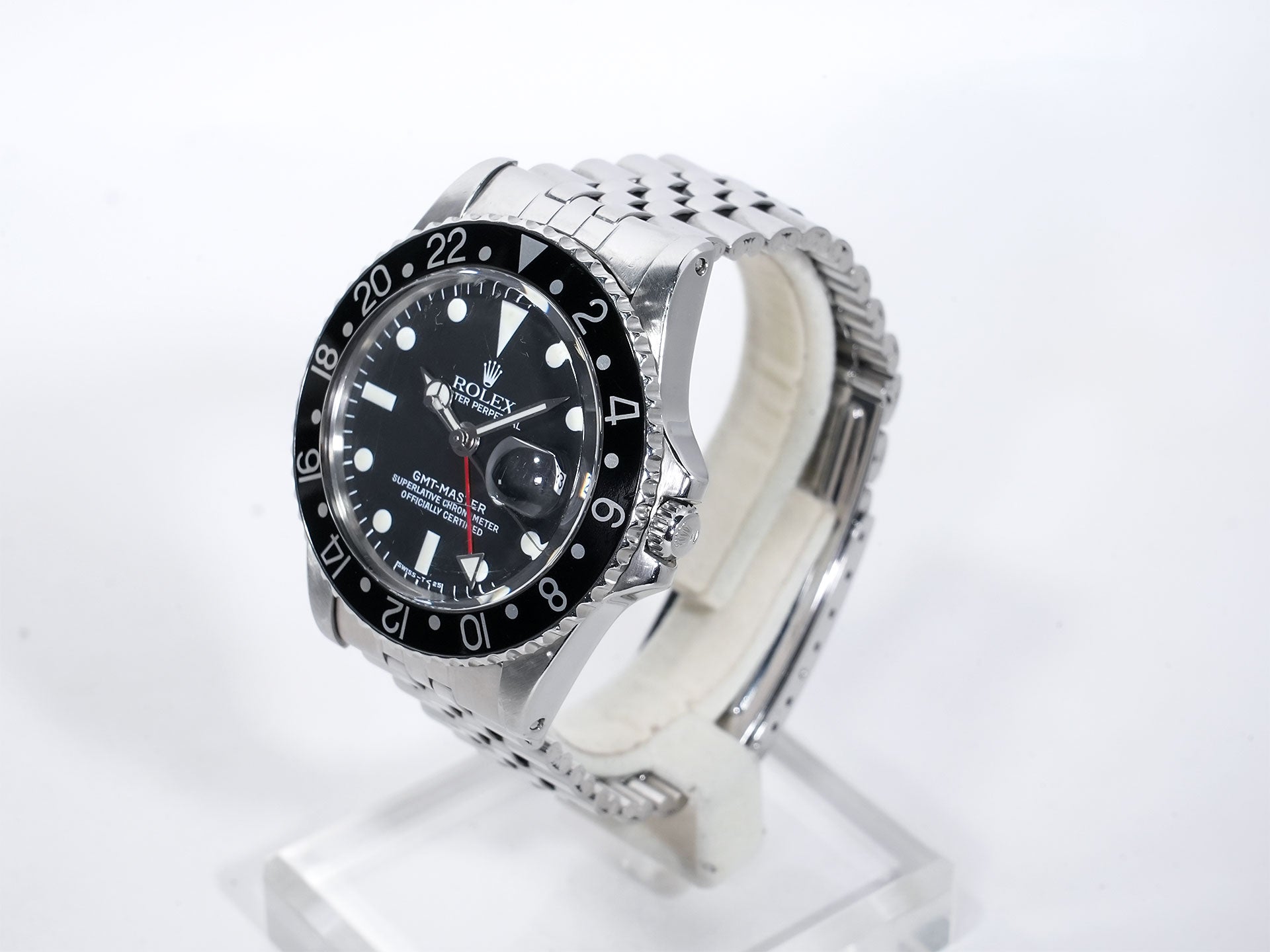 ロレックス GMTマスター Ref.1675 ステンレススチール ブラック文字盤 ジュビリーブレスレット 中古 twp6jqpc