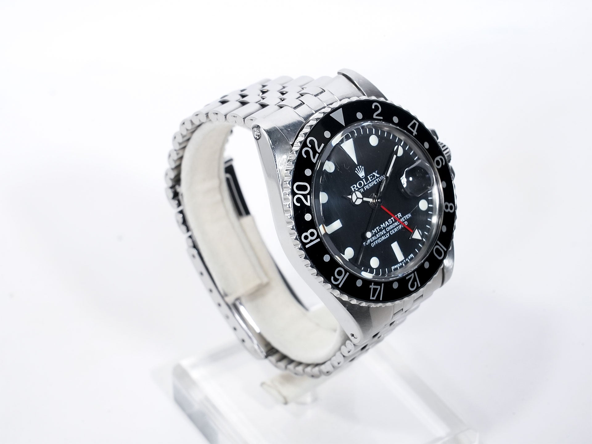 ロレックス GMTマスター Ref.1675 ステンレススチール ブラック文字盤 ジュビリーブレスレット 中古 twp6jqpc