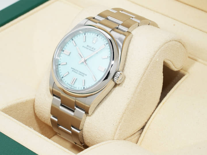 ロレックス オイスターパーペチュアル36 Ref.126000 ステンレススチール ターコイズ文字盤 美中古 7fafmnp8