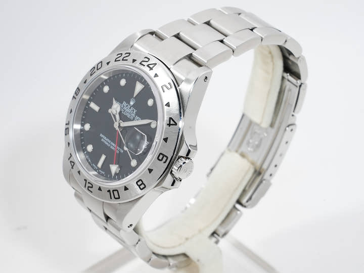 Rolex Explorer II Ref. 16570 Stainless Steel Black Dial Oyster Bracelet Used ux65yfzh