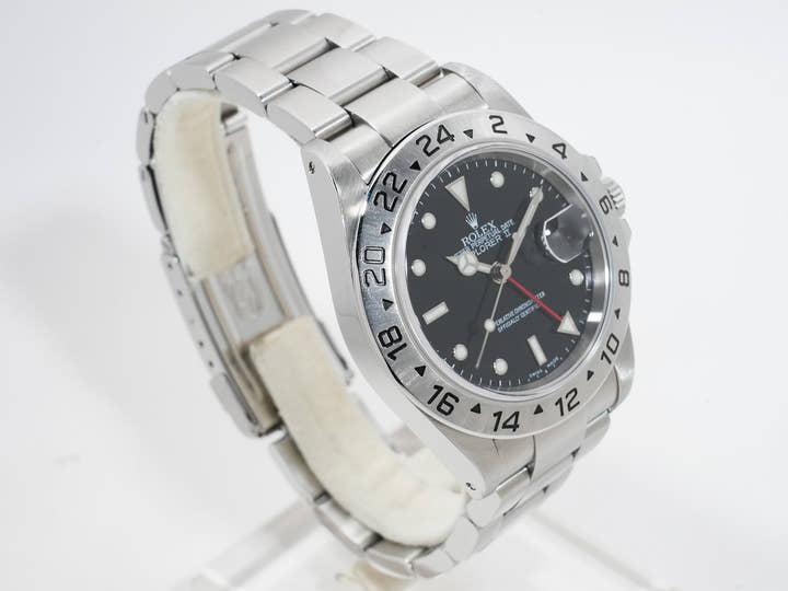 Rolex Explorer II Ref. 16570 Stainless Steel Black Dial Oyster Bracelet Used ux65yfzh