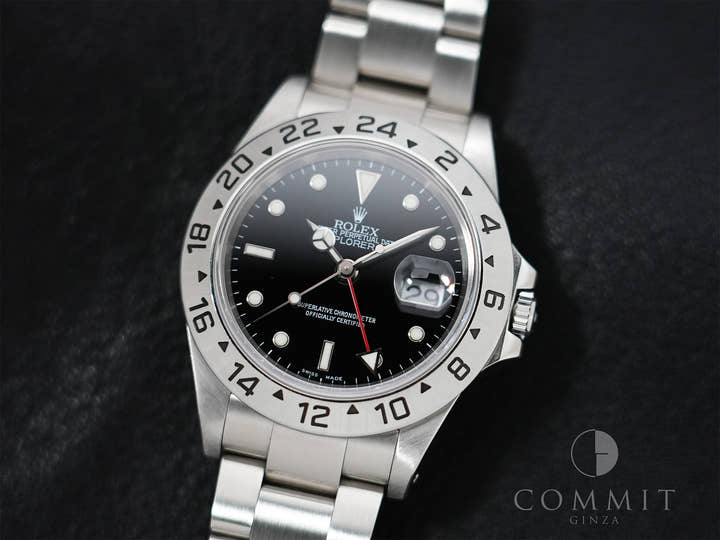 Rolex Explorer II Ref. 16570 Stainless Steel Black Dial Oyster Bracelet Used ux65yfzh