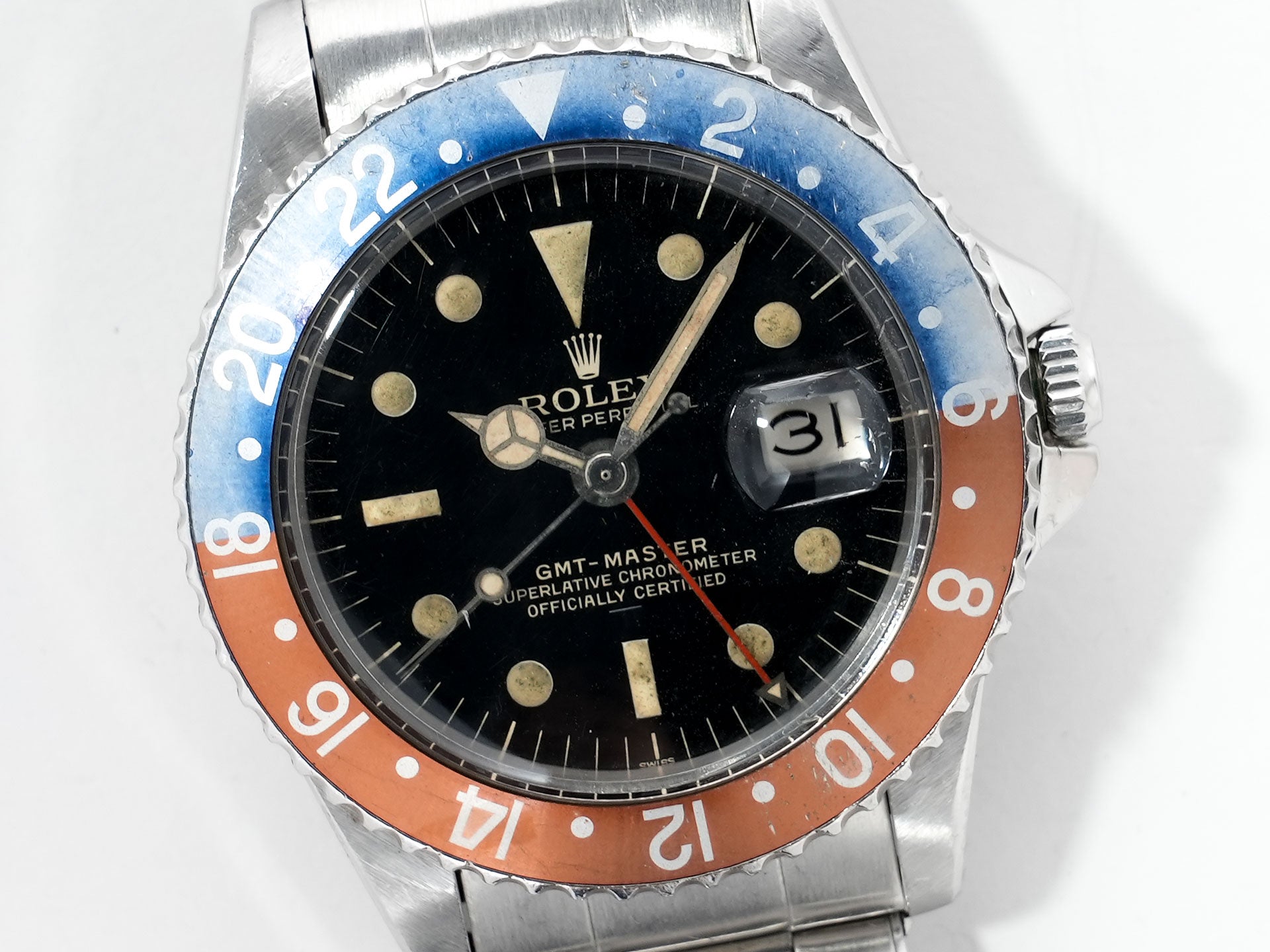ロレックス GMTマスター Ref.1675 ステンレススチール ブラック文字盤 オイスターブレスレット 中古 3jthodwu