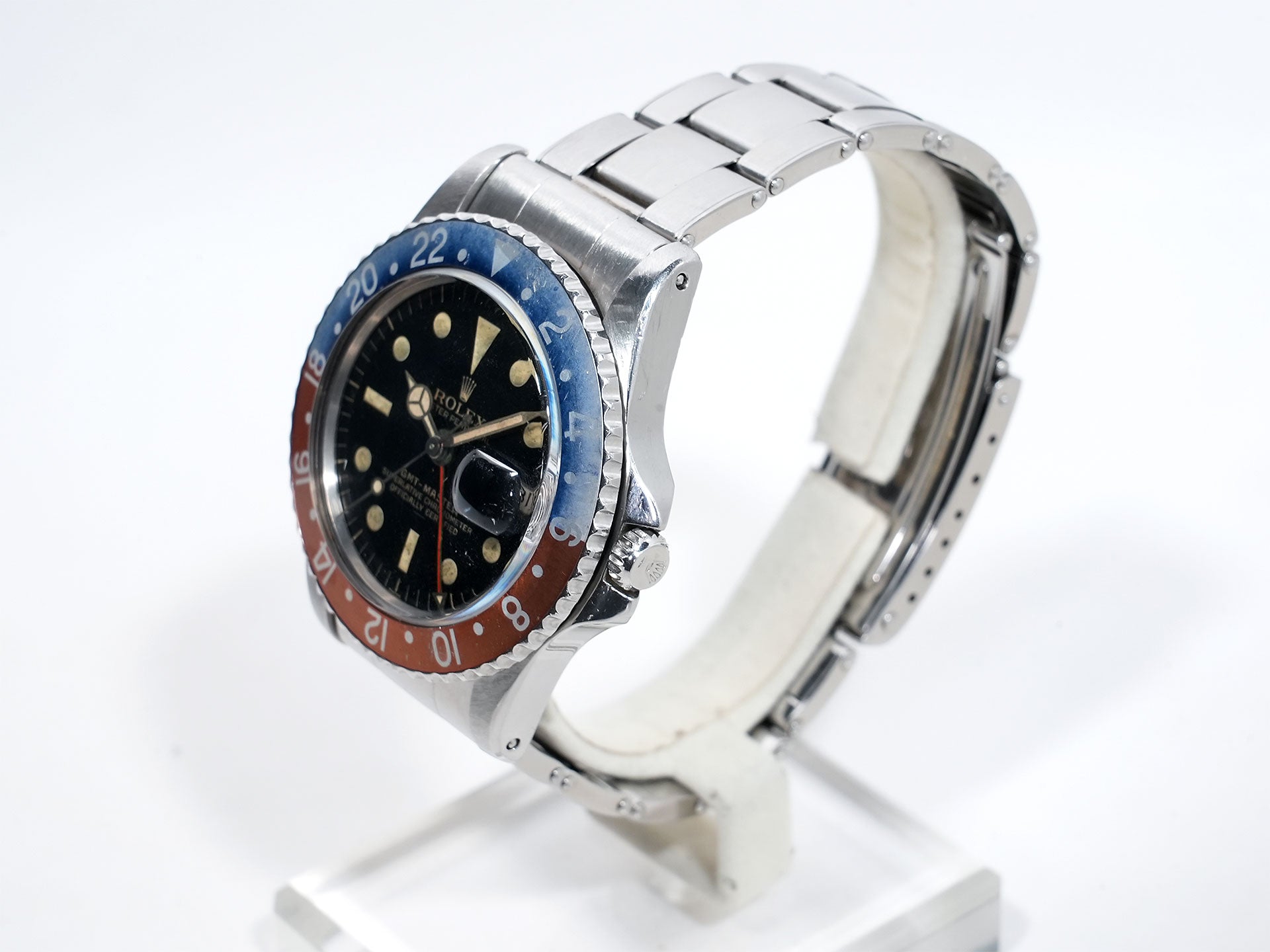 ロレックス GMTマスター Ref.1675 ステンレススチール ブラック文字盤 オイスターブレスレット 中古 3jthodwu