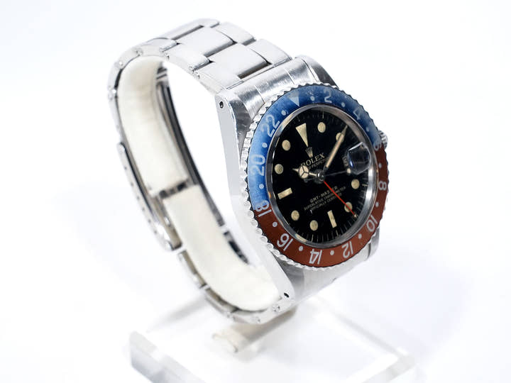 ロレックス GMTマスター Ref.1675 ステンレススチール ブラック文字盤 オイスターブレスレット 中古 3jthodwu