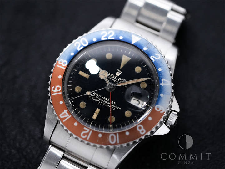 ロレックス GMTマスター Ref.1675 ステンレススチール ブラック文字盤 オイスターブレスレット 中古 3jthodwu
