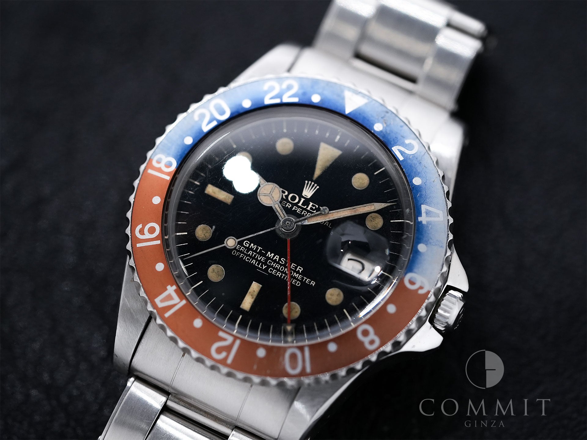 ロレックス GMTマスター Ref.1675 ステンレススチール ブラック文字盤 オイスターブレスレット 中古 3jthodwu
