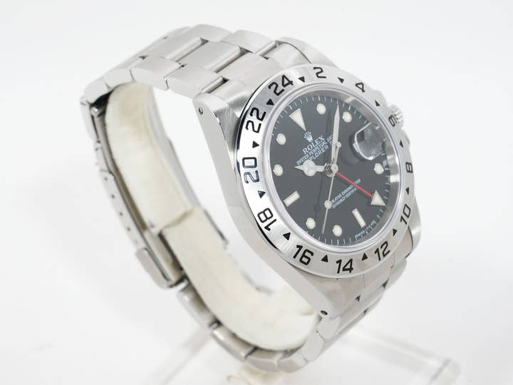 ロレックス エクスプローラーII Ref.16570 ステンレススチール ブラック文字盤 オイスターブレスレット 中古 2bm3ortf