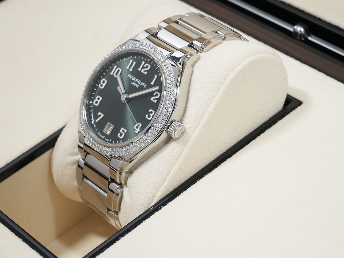 パテックフィリップ Twenty-4 Ref.7300/1200A-011 ステンレススチール オリーブグリーン ソレイユ文字盤 美品 a9kwcubd