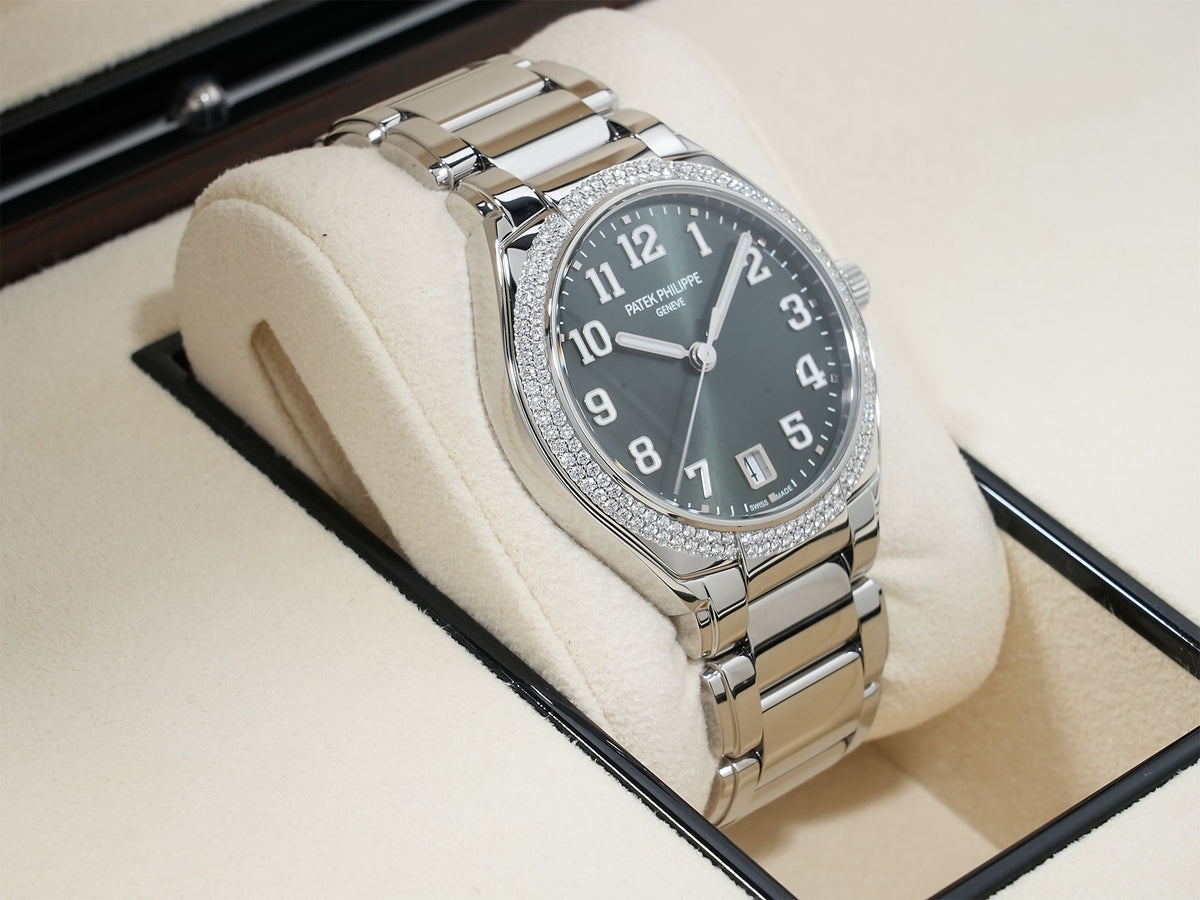 パテックフィリップ Twenty-4 Ref.7300/1200A-011 ステンレススチール オリーブグリーン ソレイユ文字盤 美品 a9kwcubd