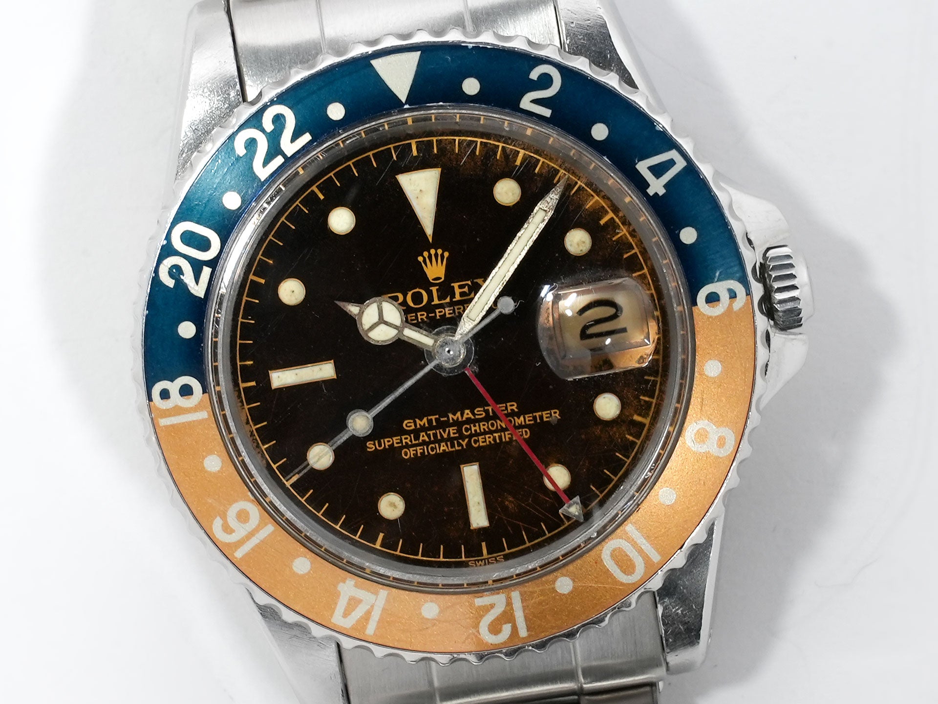 ロレックス GMTマスター Ref.1675 ステンレススチール ブラック文字盤 オイスターブレスレット 中古 v7cs2rn3