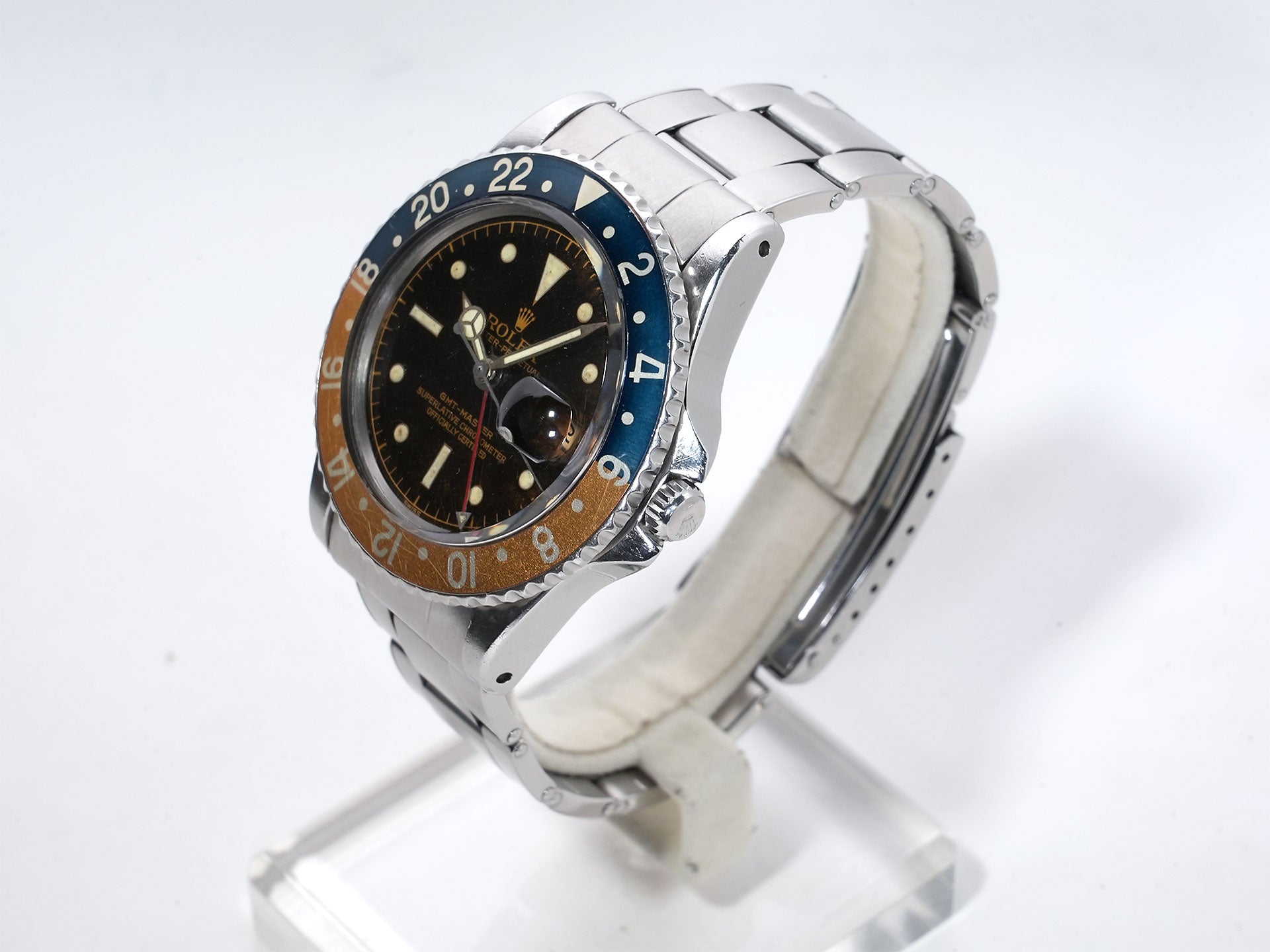 ロレックス GMTマスター Ref.1675 ステンレススチール ブラック文字盤 オイスターブレスレット 中古 v7cs2rn3