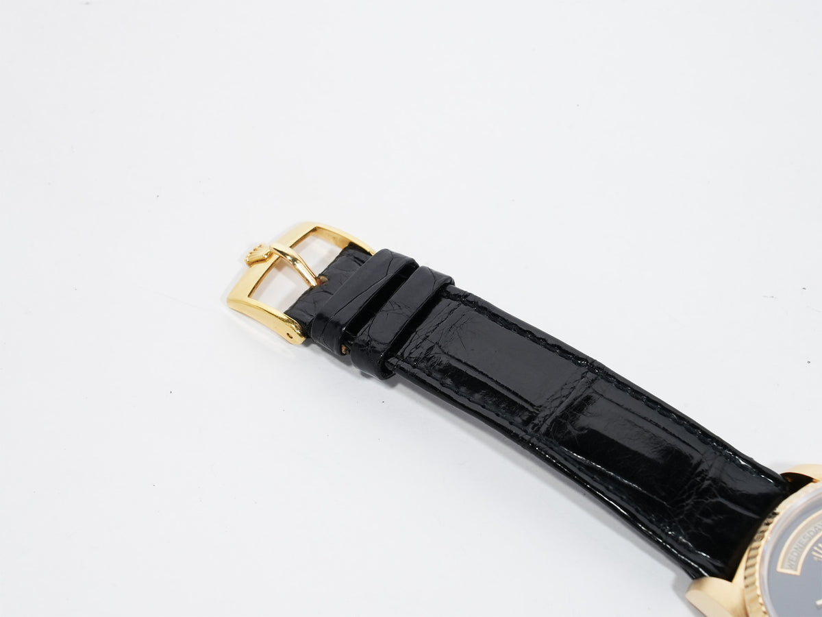 ロレックス デイデイト36 Ref.18038 イエローゴールド オニキス文字盤 中古 78xpar4z