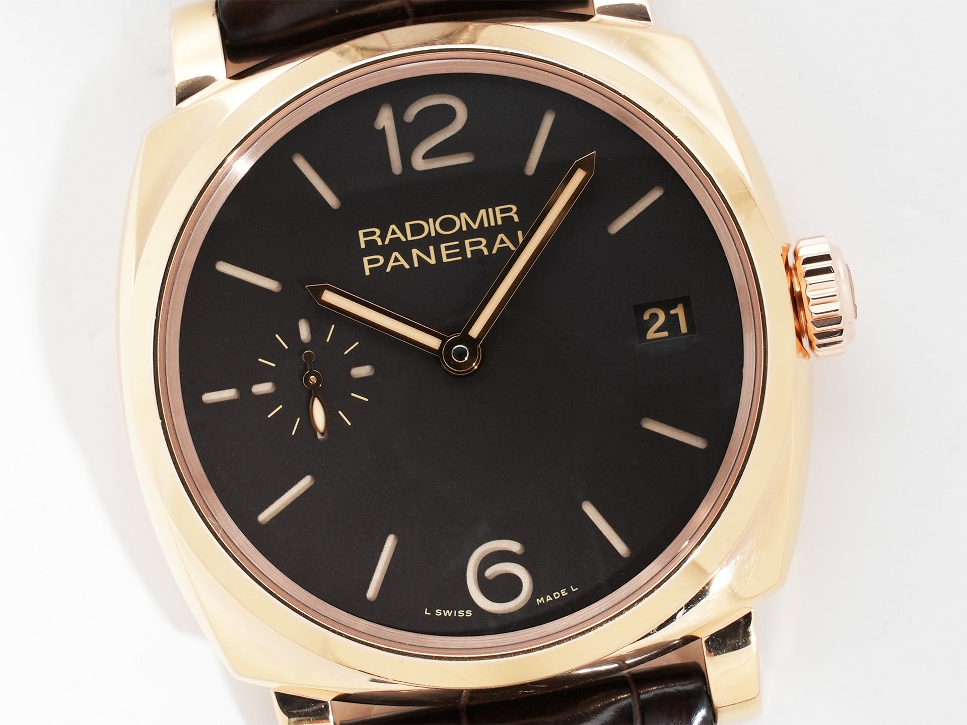 パネライ ラジオミール 1940 Ref.PAM00515 レッドゴールド ブラウン文字盤 中古 zumb4pts