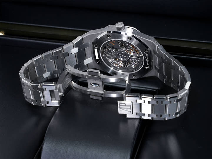 オーデマピゲ ロイヤルオーク フライング トゥールビヨン エクストラ シン (RD#3) Ref.26670ST.OO.1240ST.02 ステンレススチール ブルー文字盤 美品 yc6r4bm2