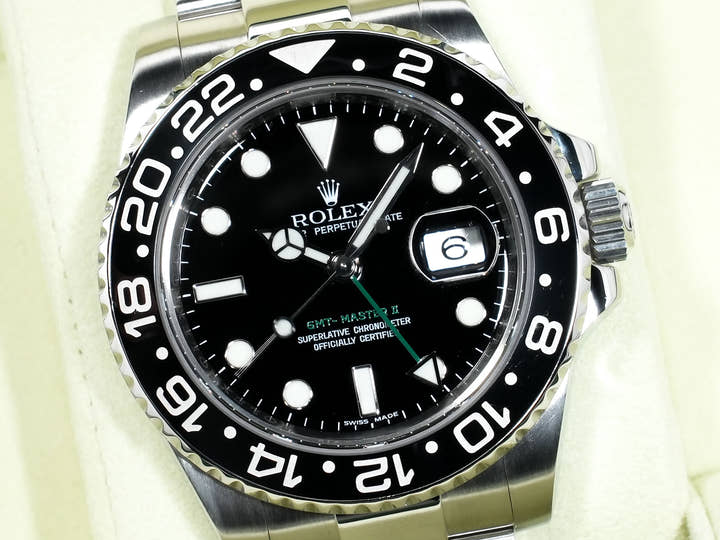 Rolex GMT-Master II Ref.116710LN Stainless Steel Black Dial Oyster Bracelet Excellent Used 2pyqpsfw