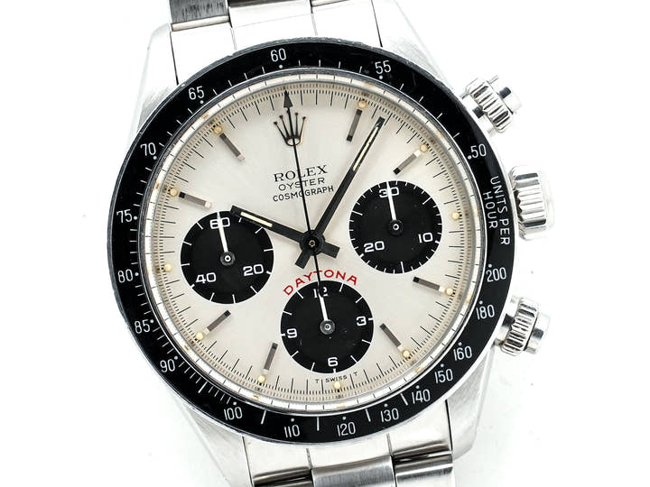 Rolex Daytona Ref.6263 Stainless Steel Silver Dial Used 4gpvuf8y