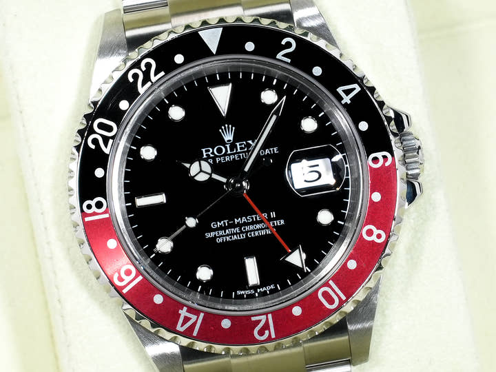 Rolex GMT-Master II Ref. 16710 Stainless Steel Black Dial Oyster Bracelet Used hntedmac