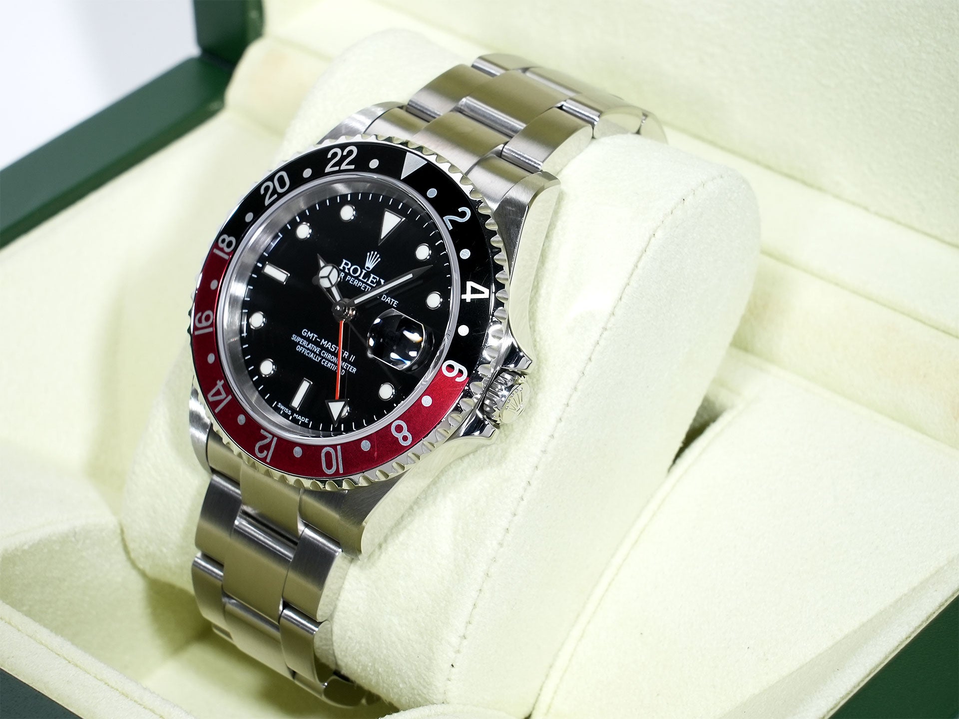 Rolex GMT-Master II Ref. 16710 Stainless Steel Black Dial Oyster Bracelet Used hntedmac