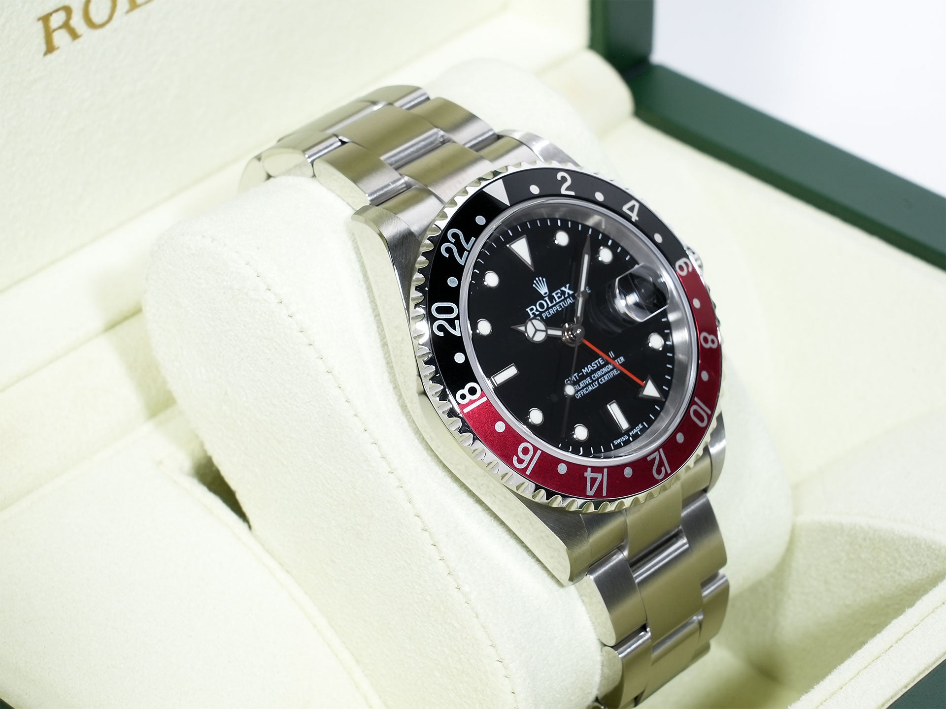 Rolex GMT-Master II Ref. 16710 Stainless Steel Black Dial Oyster Bracelet Used hntedmac