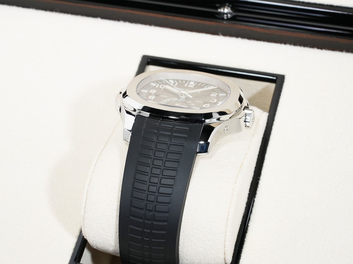 パテックフィリップ アクアノート トラベルタイム Ref.5164A-001 ステンレススチール ブラック文字盤 美中古 7zkf3n88