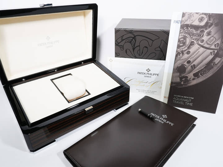 パテックフィリップ アクアノート トラベルタイム Ref.5164A-001 ステンレススチール ブラック文字盤 美中古 7zkf3n88
